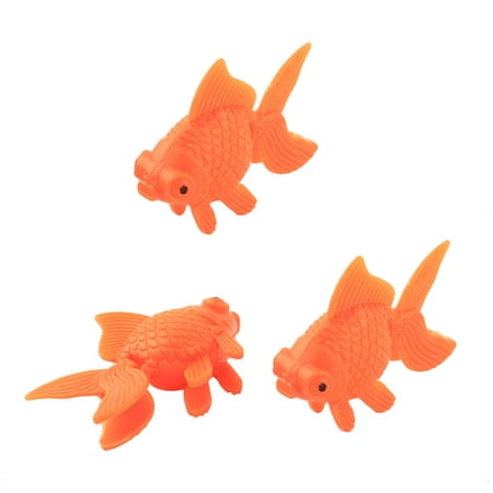 Aquarium Fish Bowl Tank Plastic Decor Goldfish Ornament Orange