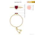 thumbnail image 4 of ANGARA Natural Heart-Shaped Ruby Bolo Ring with Diamond Halo in 14K Yellow Gold for Women (Size-4mm) | July Birthstone, Birthday, Anniversary, Jewelry Gift for Women | Natural Ruby Ring, 4 of 8