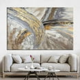 thumbnail image 1 of Golden Marble Printed Abstract Modern Artwork With Gray Tones And Luxury Wall Decor Features On A Gold Canvas, 1 of 1