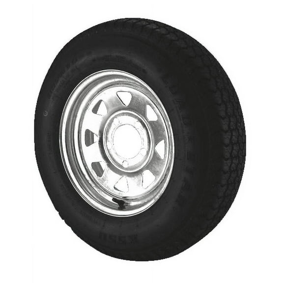 ST175/80D13 Loadstar Trailer Tire LRC on 5 Bolt Galvanized Spoke Wheel