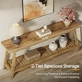 thumbnail image 3 of 71-Inch Farmhouse Console Table for Entyrway,2-Tier Sofa Table, 3 of 7