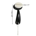 thumbnail image 4 of Unique Bargains 1 Pc Soft ABS Nylon Wool Cleansing Brush with Dots Curved Handle Black White 4.65"x2.09", 4 of 4