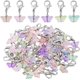 thumbnail image 1 of 60 colgantes de mariposa de cristal en 6 colores con cierre de pinza y cierre de langosta., 1 of 6