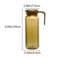 thumbnail image 3 of JeashCHAT Plastic Pitcher for Fridge, Water Pitcher with Lid and Spout, Cold Water Kettle Large Iced Tea Pitcher for Coffee, Juice and Beverage (Coffee), 3 of 6