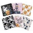 thumbnail image 1 of Inkdotpot Set of 6 Drink Coasters Easy Clean 4-inch SquareCoastersCork Base,Reusable,Halloween, 1 of 8