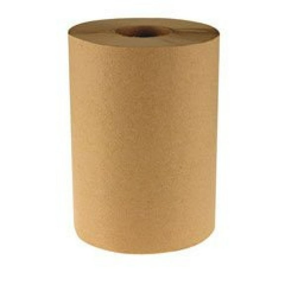 ZLGP 6256 Kraft Paper Towel Roll, 1-Ply Hardwound, 8" Width x 800' Length, Brown (Pack of 6)