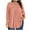 Orange, variant on successthop Plus Size Blouses for Women 3/4 Sleeve Tunic Top Crewneck Curved Hem Shirt Polka Dots Shirts Loungewear