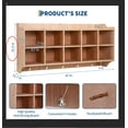 thumbnail image 3 of Huisuilinss Wall Locker,Cubby Storage Organizer,Daycare Shelves With 10/15 Cubbies,Hooks Qnd Shelf,Hanging Wall Mount For Home School Nursery Kindergarten, 3 of 8