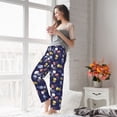thumbnail image 4 of Uemuo Colorful Jellyfish Pattern Women's Wide Leg Palazzo Lounge Pants with Pockets Light Weight Loose Comfy Casual Pajama Pants-Medium, 4 of 9