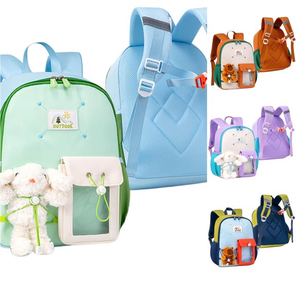 WAYUTE Backpack for Kids Cartoon Patchwork Color Backpacks for Kindergarten Preschool Toddlers Lightweight Large Capacity Cute Bookbag Casual Outdoor Travel