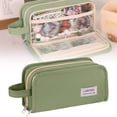 thumbnail image 3 of Rotating Mesh 3 Compartment Pencil Case, Large Capacity With 360 Swivel Base, Cute Desk Organizer For Pens And Markers (C), 3 of 9