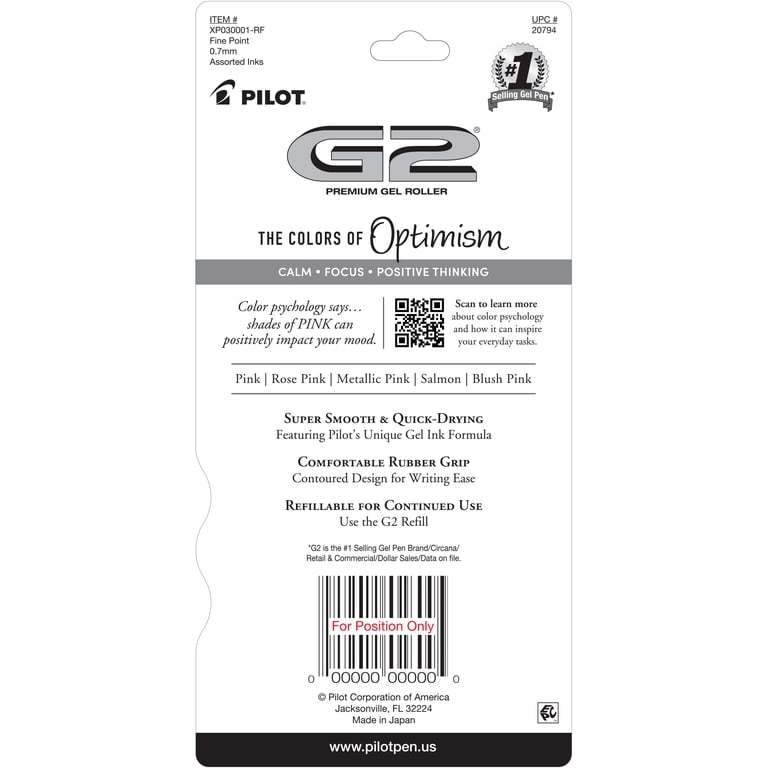 Pilot G2 Gel Pens, Pink Assorted Colors, 0.7mm, 5 Count photo 5