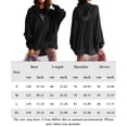 thumbnail image 2 of Abrigo Sudadera con capucha para mujer Top Cómoda con cremallera Blusa de gran tamaño Traje de calle sólido Cgtredaw Negro M para Mujer, 2 of 7