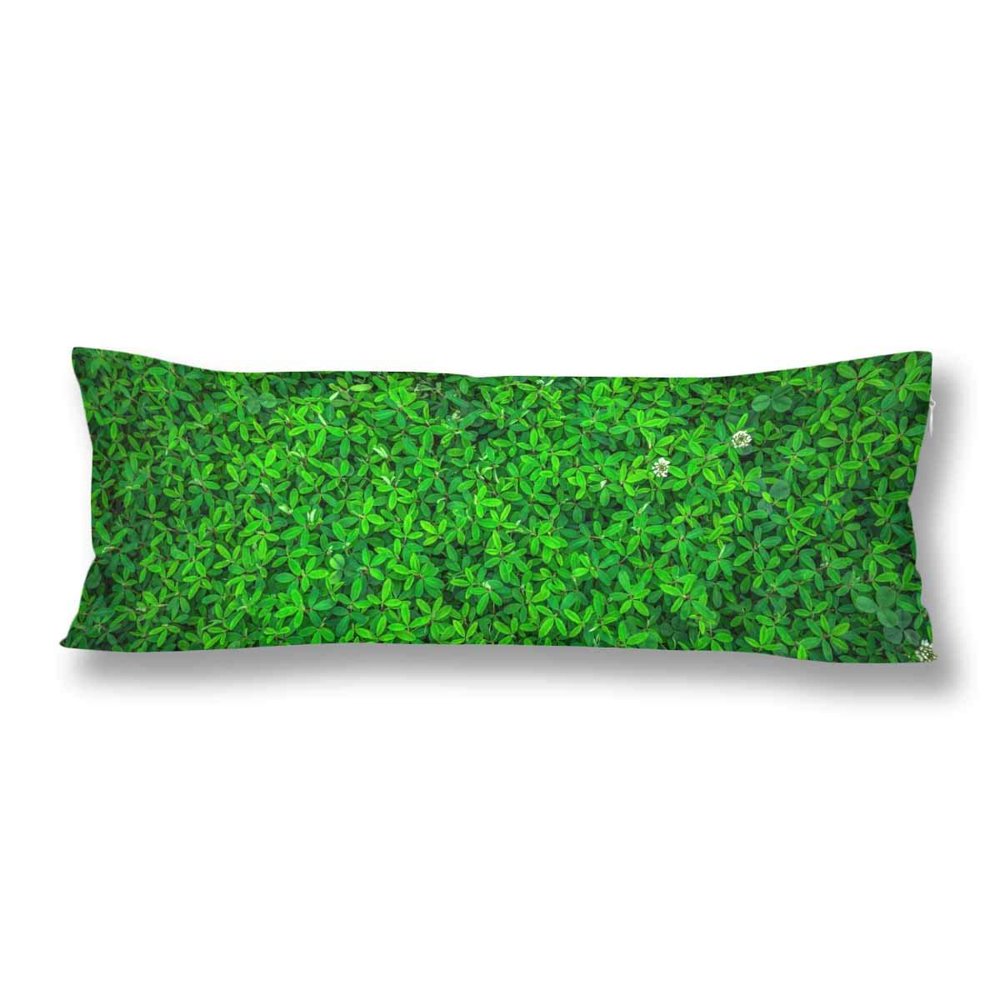 ABPHOTO Green Herbage Body Pillow Covers Pillowcase Throw Pillows 20x60