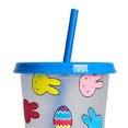 thumbnail image 2 of Vasos de bebida fría con pajita de 25 onzas, botellas de agua que cambian de color con tapa azul Ehuebsd Libre de BPA, 2 of 3