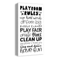 thumbnail image 2 of Creative Products Playroom Rules Black and White 10x20 Canvas Wall Art, 2 of 5