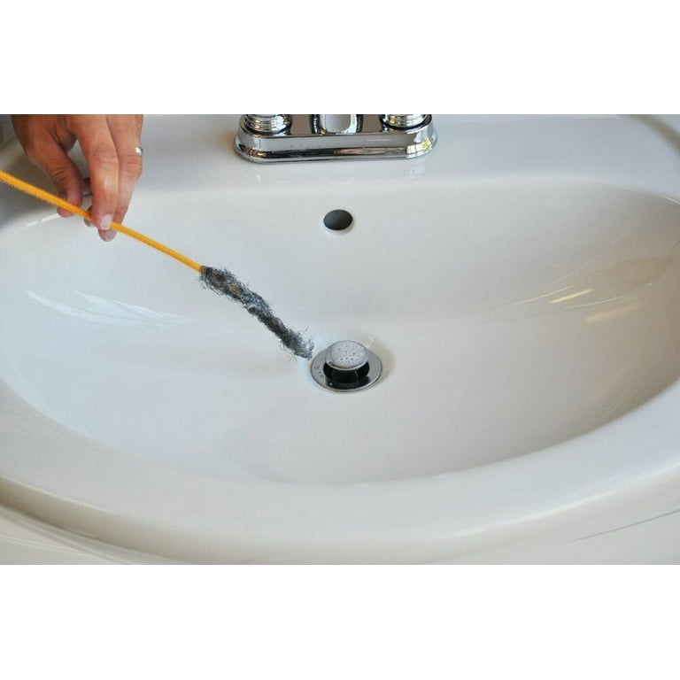 Bluelans Flexible Barbed Drain Sink Snake Cleaner Bathroom Kitchen Clog  Hair RemoverFlexible Barbed Wand,Hair Remover,Durable,No Chemical 