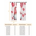 thumbnail image 6 of Valentine's Day Blackout Curtains for Bedroom, Red Gnomes Love Heart Ballons Romantic Pink Thermal Insulated Kitchen Drapes with Grommets, Light Blocking Window Treatment, 2 Panels 52" x 90", 6 of 7