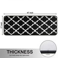 thumbnail image 5 of Kitchen Rugs Sets Of 2,Black and White Geometric Lattice Pattern Anti Fatigue Kitchen Mat Rugs Non Slip Washable,Decorative Kitchen Floor Mats for Kitchen,Sink,Laundry,17"x47"+17"x47", 5 of 5