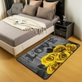 thumbnail image 3 of Erosebridal Aesthetics Rose Carpet 3x5 for Bedside Retro Black Grey Yellow Floral Area Rugs for Women Men Rustic Farmhouse Rose Living Room Rug Valentine's Day Indoor Floor Mat for Bedroom Doorway, 3 of 6