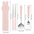 thumbnail image 3 of Ensemble d'Ustensiles de Voyage Réutilisables Cuillère Fourchette Baguettes avec Étui en Acier Inoxydable pour Camping, 3 of 9