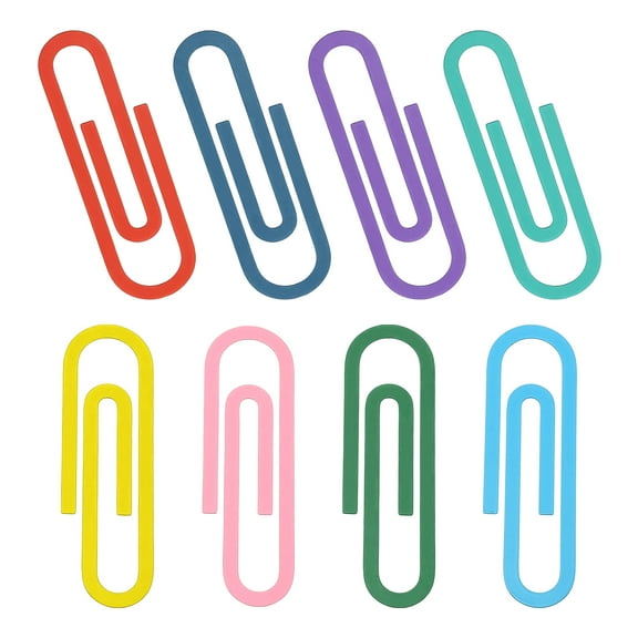 4" Paper Clip Bookmarks, 8Pcs Metal Book Marks Page Markers Gift for Book Reading Notebook Document Office Teacher Reader, 8 Colors