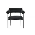 thumbnail image 3 of Boucle Upholstered Dining Chair Set of 4, Dining Room Furniture Armchair with Metal Legs, Black, 3 of 3