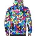 thumbnail image 7 of Cauagu Colorful Tie Dye Stained Glass 2 for Men's Pullover Hooded Sweatshirt Athletic Casual Hoodie Aautumn Hoodie Sweatshirt for Men Pullover Casual Hooded Sweatshirt-4X-Large, 7 of 7