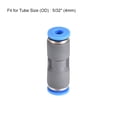 thumbnail image 3 of Uxcell Straight Push Connectors 4mm Quick Release Pneumatic Connector Plastic Union Tube Fitting Grey 10Pcs, 3 of 3