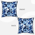 thumbnail image 3 of Susaid Evil Eye Print Velvet Throw Pillow Covers Home Art Deco Pillowcase Square Pillow Case Cushion Cover for Bed Sofa Living Room Car Indoor and Outdoor-20"x20", 3 of 8