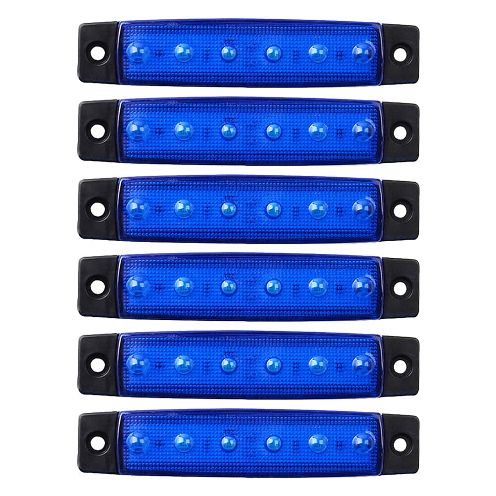 Hemoton 6Pcs Marine Boat Lights 6 LEDs Interior Lights Waterproof Boat