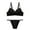 Black, variant on Pajamas for Women Underwear Rhinestone Shoulder Straps Steel Ring Gathers Big Breasts To Make Them Look Smaller Bra and Panties Set Yellow L