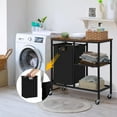 thumbnail image 2 of Oumilen Carrying Handles Metal Rectangle Laundry Sorter, Brown, 2 of 7