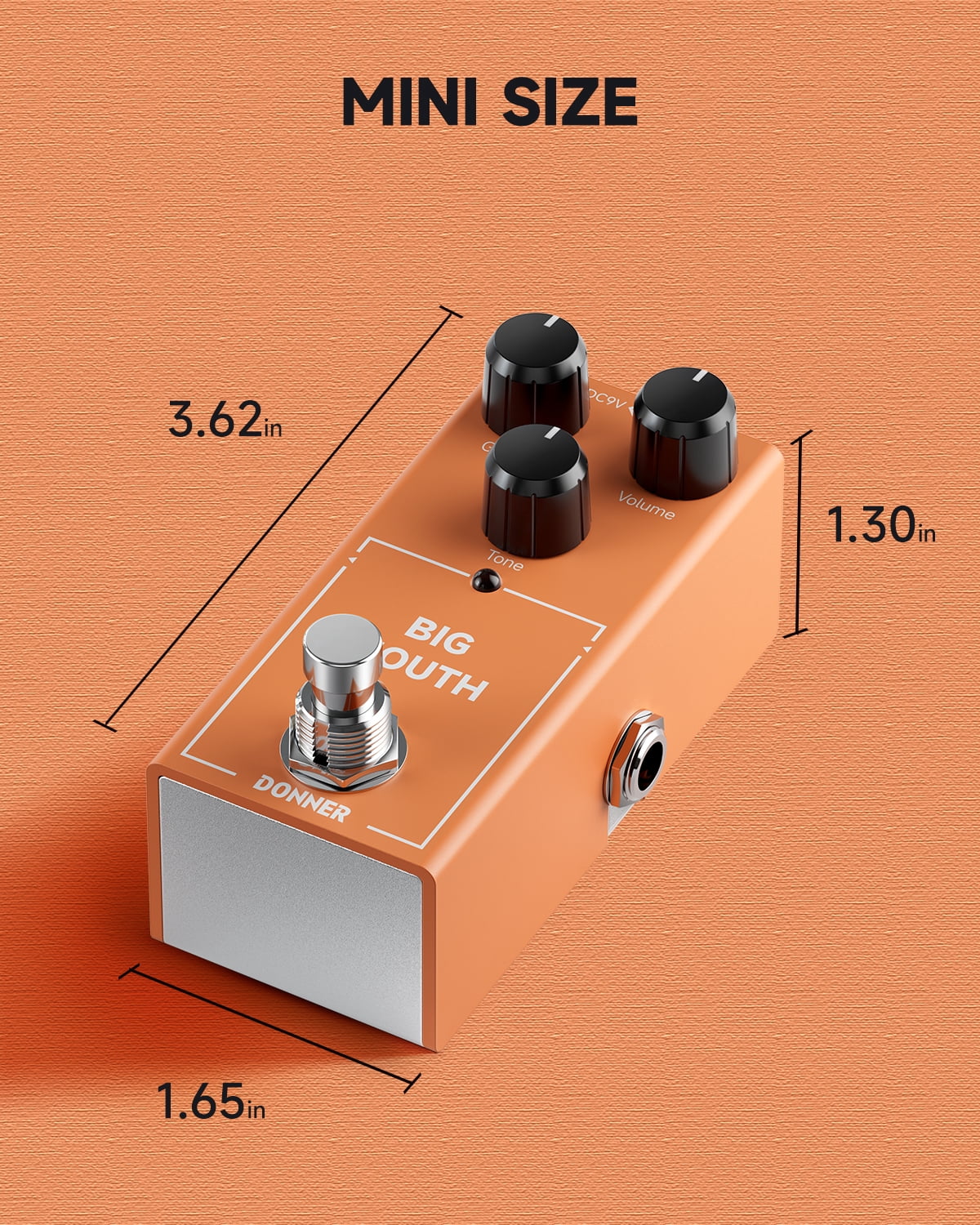 Donner Big Mouth Distortion Electric Guitar Effects Pedal True Bypass 2 Mode