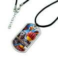 thumbnail image 2 of Hot Air Balloons Mountain Reflections Military Dog Tag Pendant Necklace with Cord, 2 of 5