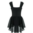 thumbnail image 2 of Hansber Kids Girls Sleeveless Chiffon Ruched Ballet Dance Dress Ballerina Princess Dancewear Black 14, 2 of 7