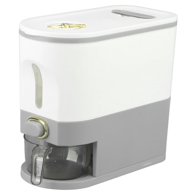 Dispensador De Arroz, Contenedor De Arroz De 11Libras/22Libras Con Taza Medidora, Contenedores De Almacenamiento De Alimentos Secos Con Tapa, Dispensador De Cereales Para El Hogar
