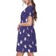 thumbnail image 2 of Easygdp Astronaut Rabbit para Vestido Transpirable de Mujer, Vestido Suelto de Manga Corta con Pliegues y Bolsillos para el Verano, 2 of 6