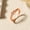 Rose Gold, variant on Heart Shaped Stackable Ring, 925 Sterling Silver, Cubic Zirconia, Mother-Daughter Bond Ring