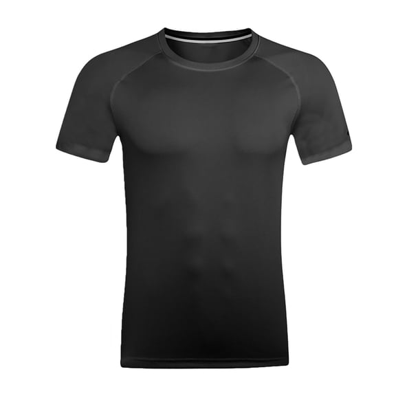 GiLiling Boys Compression Shirt Short Sleeve Athletic Workout T Shirt Cool Dry Running Gym Undershirt (Black, 13-14 Years)
