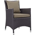 thumbnail image 4 of Modway Convene 3-Piece Outdoor Wicker Rattan Set with Fire Pit in Espresso/Mocha, 4 of 9