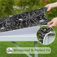 thumbnail image 6 of Black Halloween Spider Webs Square Fitted Tablecloth with Elastic Edge,Square Table Cover,Washable Elastic Table Cover for Home Kitchen Party Decor 34"x34", 6 of 6