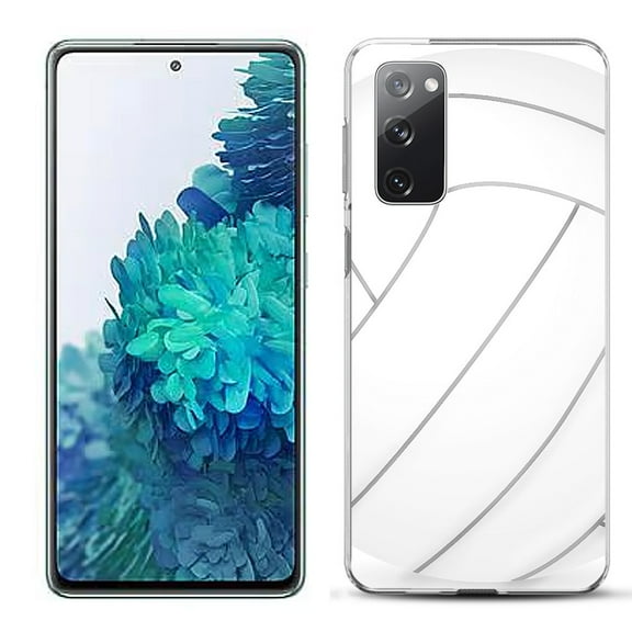 Slim-Fit Gel TPU Phone Case for Samsung Galaxy S20 FE 5G Fan Edition, by OneToughShield ® - Volleyball