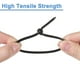 thumbnail image 4 of Uxcell 100Pcs Push Mount Zip Ties 8 Inch Cable Zip Tie Mounts Nylon, Negro, 4 of 6