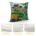 thumbnail image 4 of Garbage Truck Pillow Sham, Truck on The Road with Houses on The Background Men Picking The Trash, Decorative Standard Size Printed Pillowcase, , Grey Green, 4 of 5