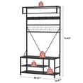 thumbnail image 3 of QinaQin 5-in-1 Hall Tree with Bench and Shoe Storage, Entryway Coat Rack with Hanging Rod and 9 Hooks, 3 of 8
