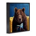 thumbnail image 6 of Stupell Industries Brown Bear Reading Dating Book Animals & Insects Painting Black Framed Art Print Wall Art, 24 x 24, 6 of 9
