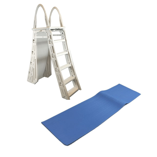 Confer 4856 Inch AboveGround Pool Ladder and 9 x 24 Inch Protective