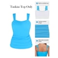 thumbnail image 2 of RELLECIGA Women's Bandeau Ruched Tankini Top Swimsuits Modest Bathing Suits, 2 of 9