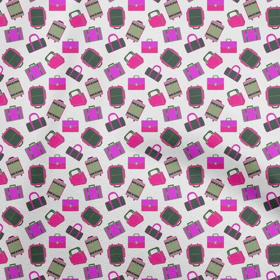 oneOone Viscose Jersey Pink Fabric Travel Diy Clothing Quilting Fabric Print Fabric By Yard 60 Inch Wide